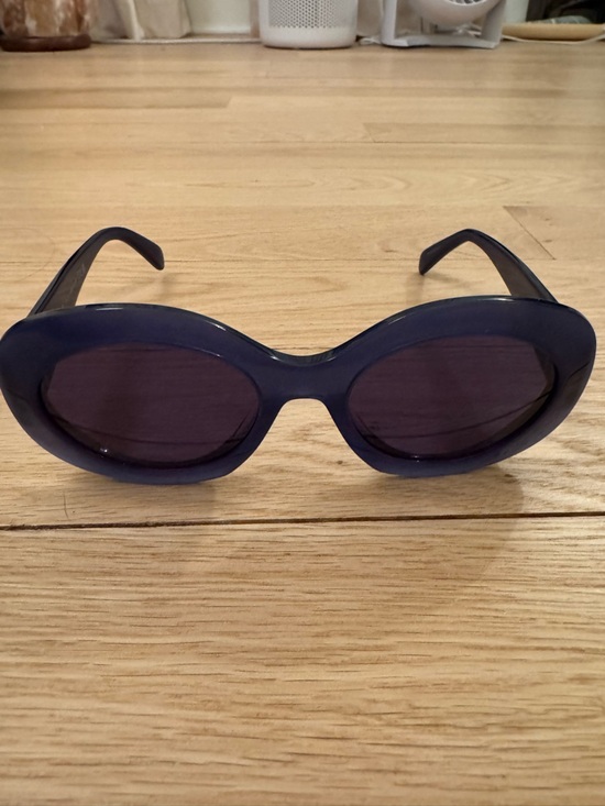 Authentic Celine large Oval Sunglasses in Dark Blue main image 6